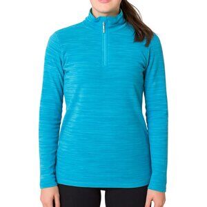 Mountain Warehouse Snowdon Melange Pullover Fleece Activewear Turquoise Size 8